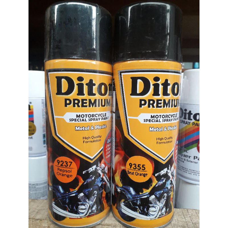New Termurah Cat Semprot Diton premium oren orange repsol beat Orange pernis doff dop dof (clear)