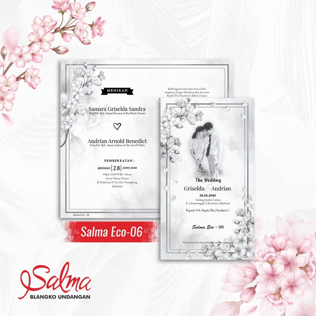 Salma Eco 06 | Blangko Undangan | Undangan Print | Undangan Kosong | Undangan | Undangan Simple | Un