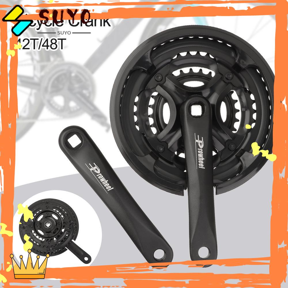 Suyo Crankset Sepeda Gunung Bahan Baja Ukuran 170mm