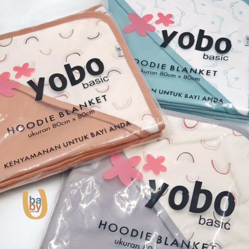 HOODIE BLANKET YOBO BY BABYU | SELIMUT TOPI BAYI