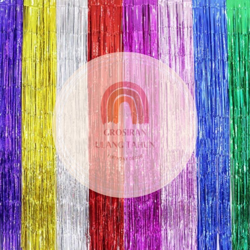 Tirai Rumbai Plastik / Tirai Rumbai Ulang Tahun / Tirai Rekorasi (1×2meter)