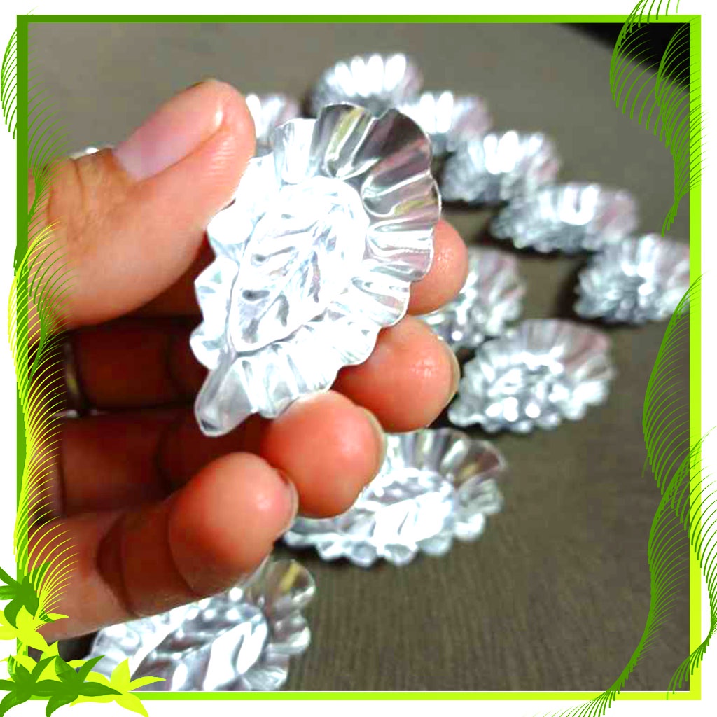 Cetakan Nastar Daun / Cetakan Kue Nastar Motif Daun Aluminium Isi 20 Pcs