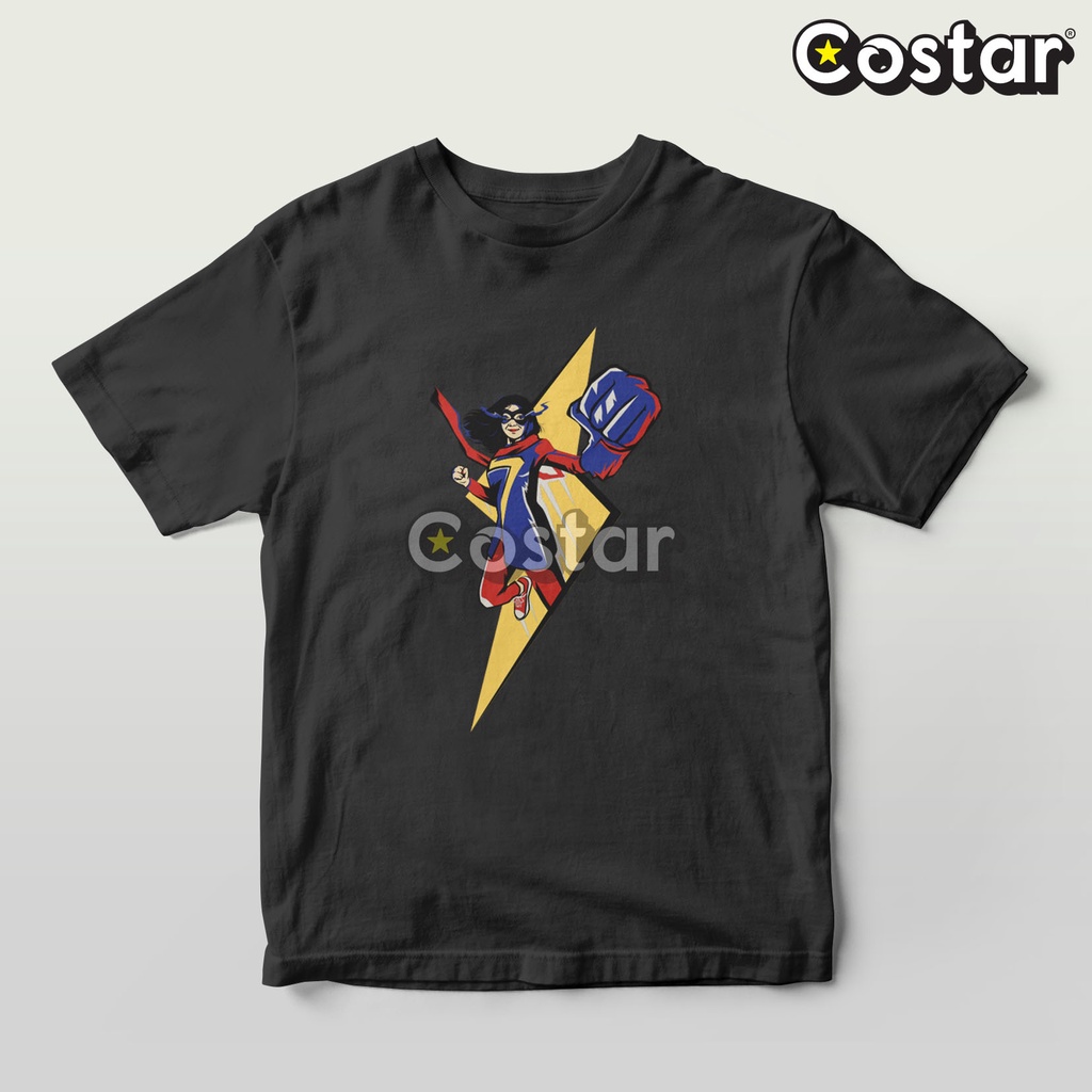 Kaos Miss Marvel Kamala Khan Lihghting Bahan Combed Premium