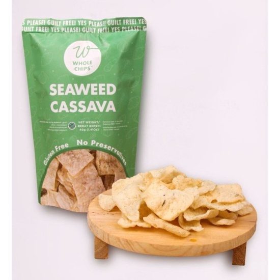 Whole Chips Seaweed Cassava 40gr - Keripik Singkong Sehat Bebas MSG