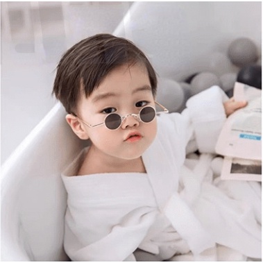 COD❤️Kacamata Hitam Anak Laki-laki Murah Cowok Cewek New Trend Fashion Korea Terbaru Bulat Cat High Quality Retro Sunglasses