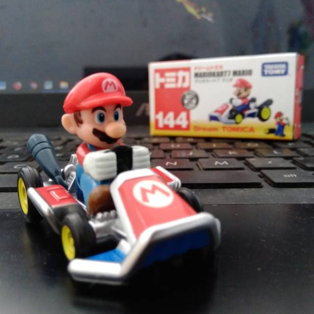 RARE Mariokart 7 Super Mario Bros Base Besi Tomica 144 Action Figure Red Blue Jago Balap Track 8 Spe