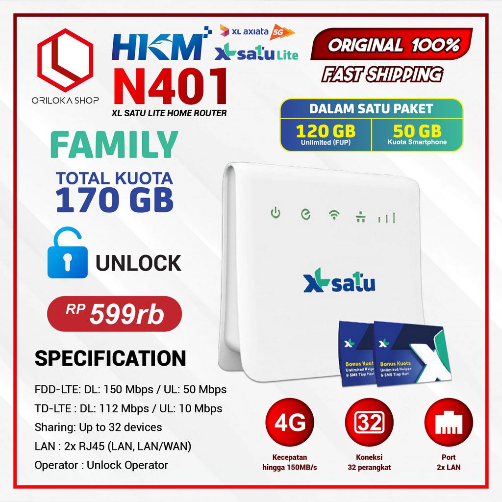 Modem wifi Router HKM N401 XL Satu Lite 4G LTE - Unlock All Operator