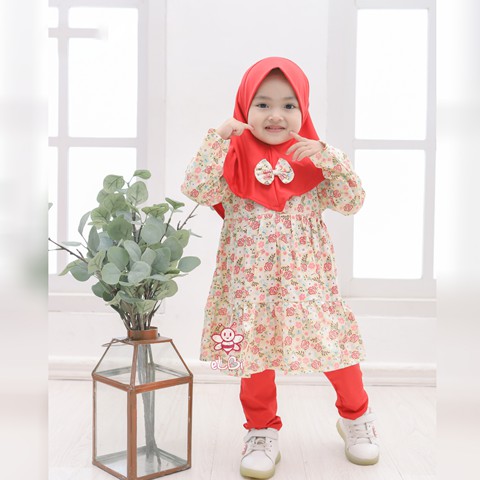 Baju Anak Taalia Legging Set / Baju Muslim Anak Perempuan eLBi Cantik 1-6 Tahun / Gamis Anak