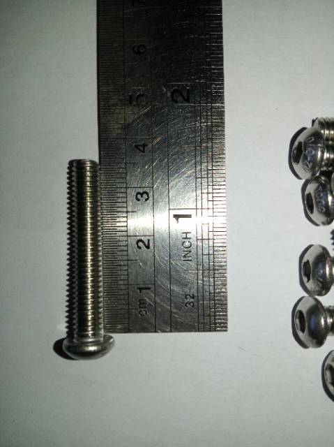 Button L M6 X 35 (3.5cm) stainless 304