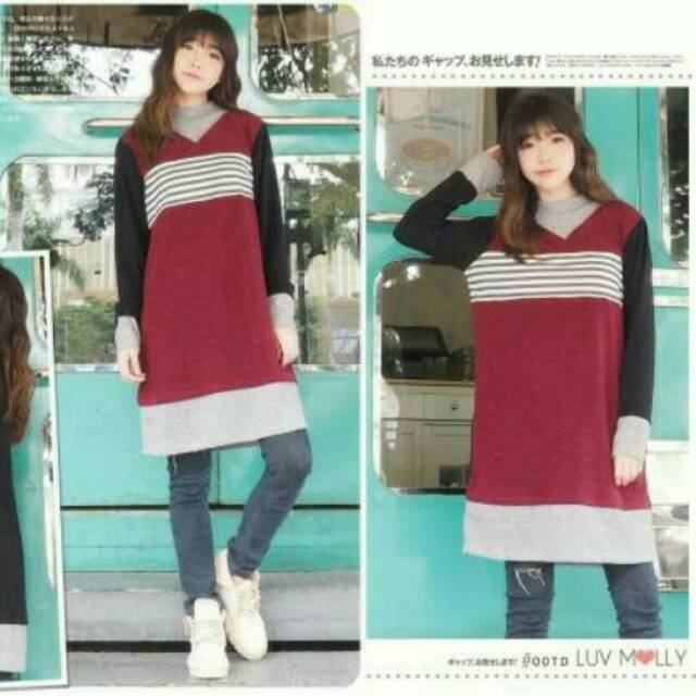 Tunik kaos merah