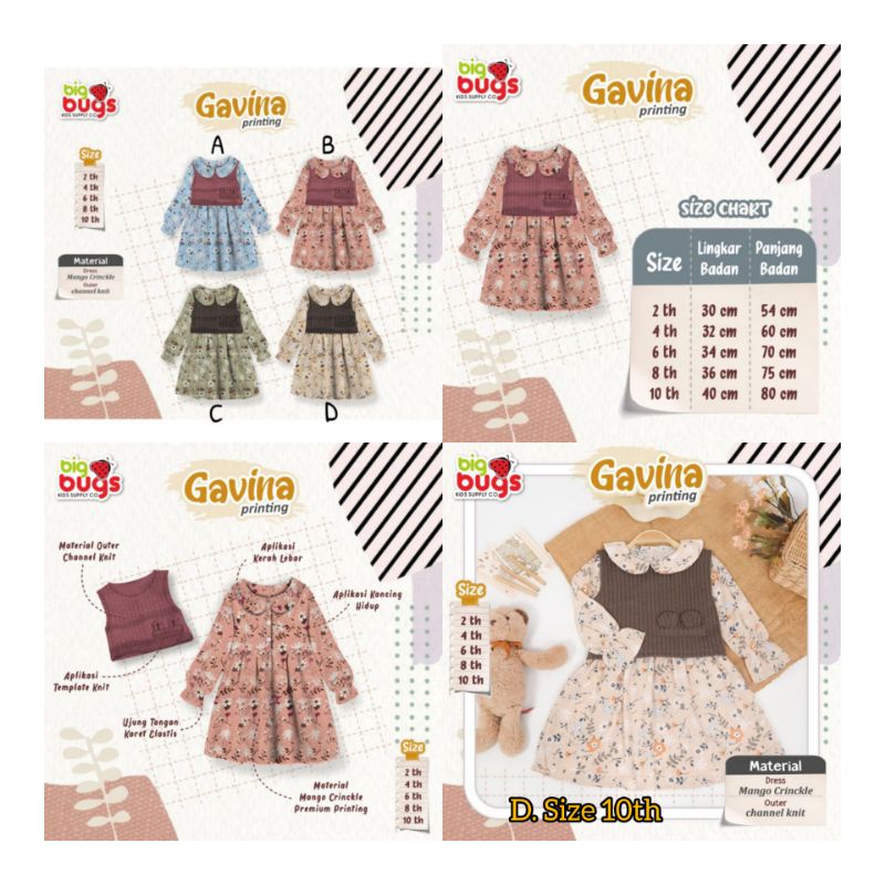 Gavina Printing Dress Outher by bigbugs