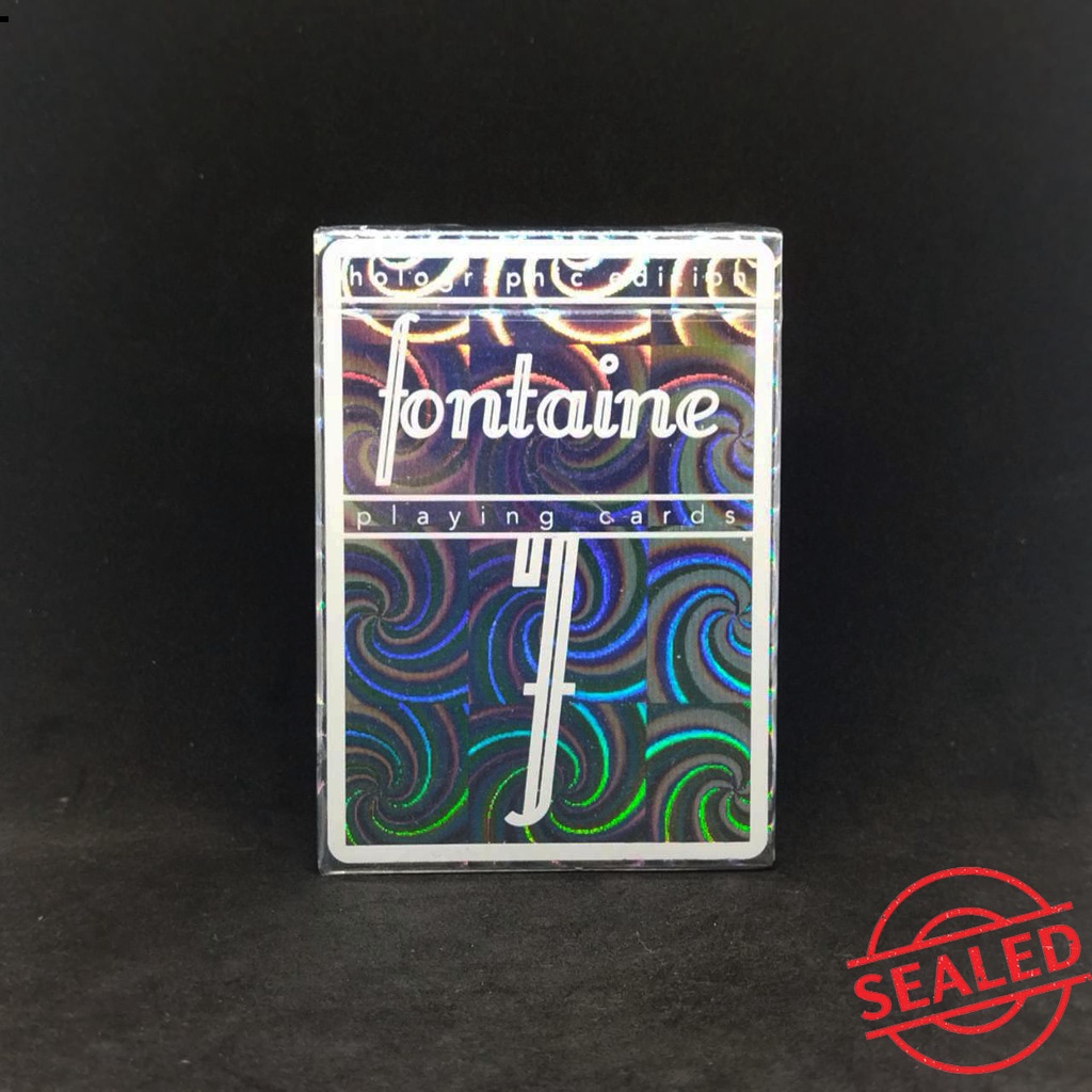 Fontaine Holographic Spiral Playing Card - Kartu Remi