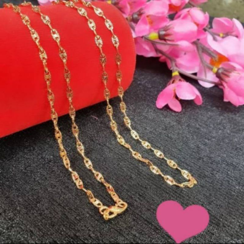 KALUNG BAYI BALITA PECAH KOPI ANTI KARAT LAPIS EMAS 18K