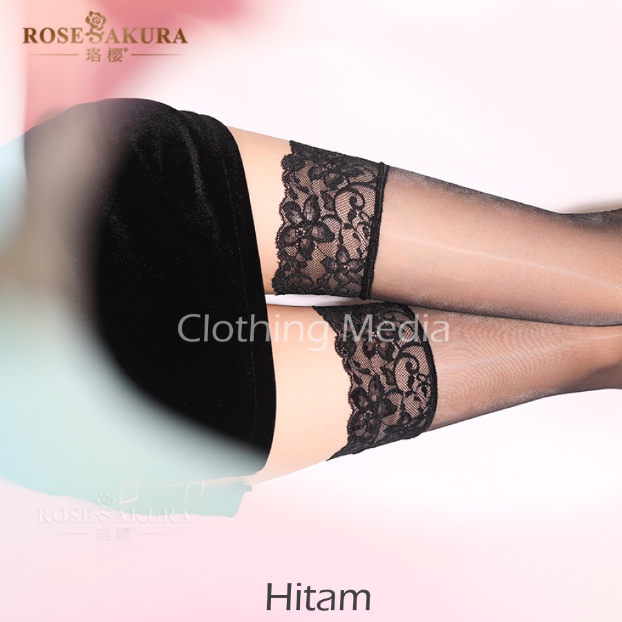 Stocking Glossy Shiny Premium Silikon Perekat Tipis Transparan Stoking Wanita