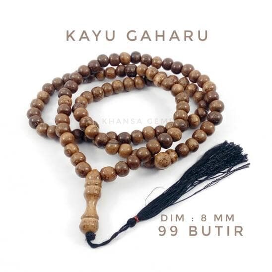 TASBIH KAYU GAHARU WANGI ASLI KALIMANTAN ISI 99 BUTIR