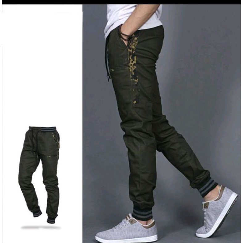 Celana Joger List Army Pria Joger Pants