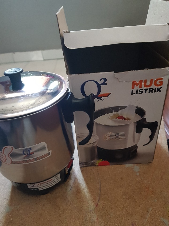 Q2 8014 Mug Elektrik 14 Cm / 1.4 Lt  Mug Listrik  Electric Heating Cup - Mug Teko Piknik / Traveling