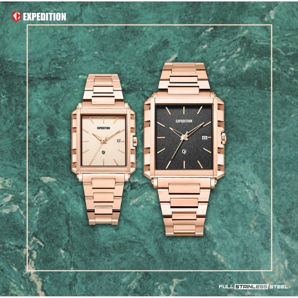 Expedition E6788 Rosegold Jam Tangan Couple (Bisa Beli Satuan) Original
