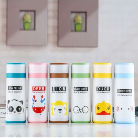 [ Cinicini ] Botol Kaca Animal Botol Minum Stainless Motif