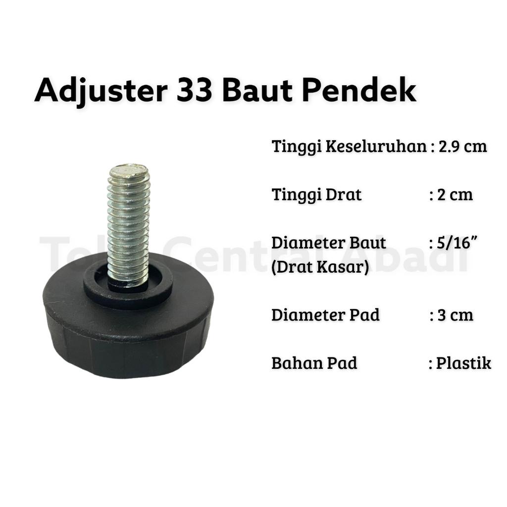 Stabil kaki kursi / kaki sofa/ Adjuster 33 baut pendek / Adjuster Kaki Meja / Adjuster / Alas Kaki K