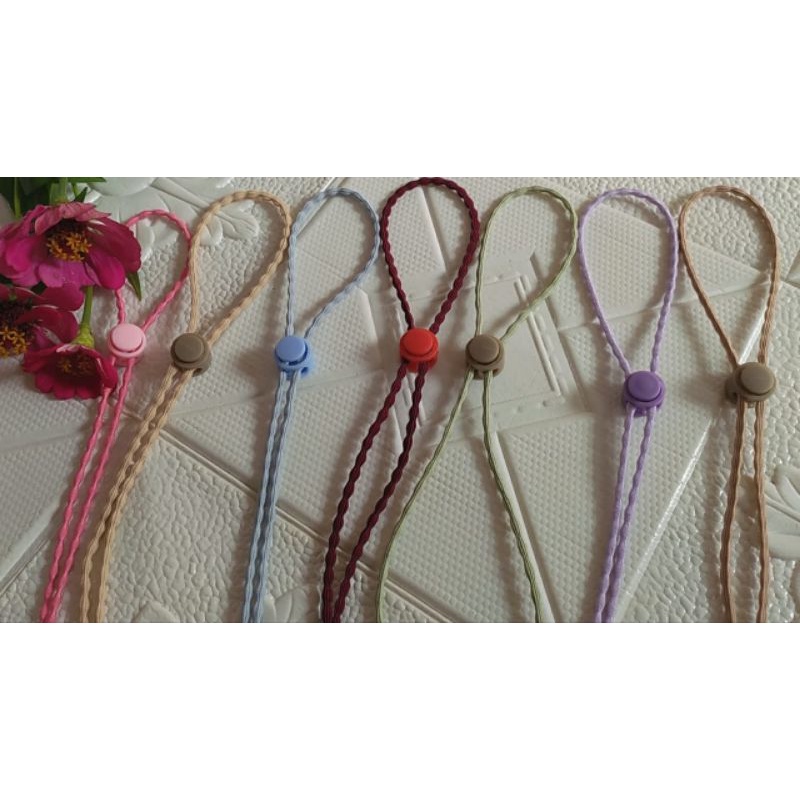 Tali masker 2 in 1 / tali elastis biji padi / biji lada / biji beras strap masker kalung masker