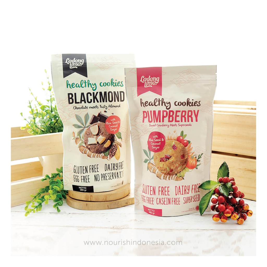 

LADANG LIMA Blackmond Cookies And Pumberry Cookies 180gr ORIGINAL / Asi Booster Diet by Liona Baby