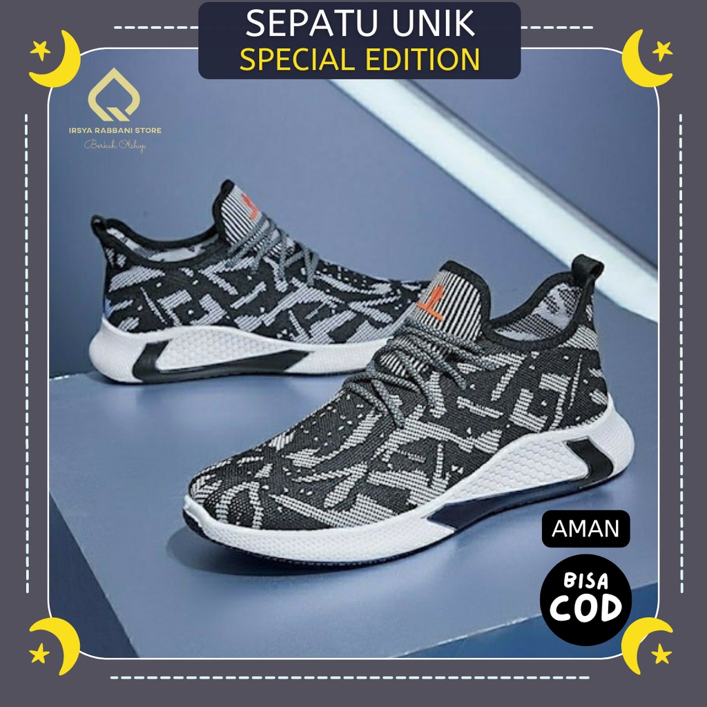 Sepatu pria Unik IRS-050 Sneakers Terbaru Keren Kekinian Model Baru Sepatu Buat Olah Raga Cowo Remaj