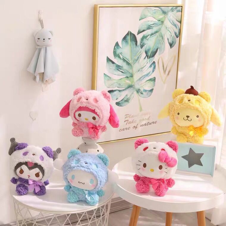 BONEKA MELODY HELLO KITTY CINNAMOROLL KUROMI POMPOMPURIN POCHACCO DOG HOODIE IMPOR