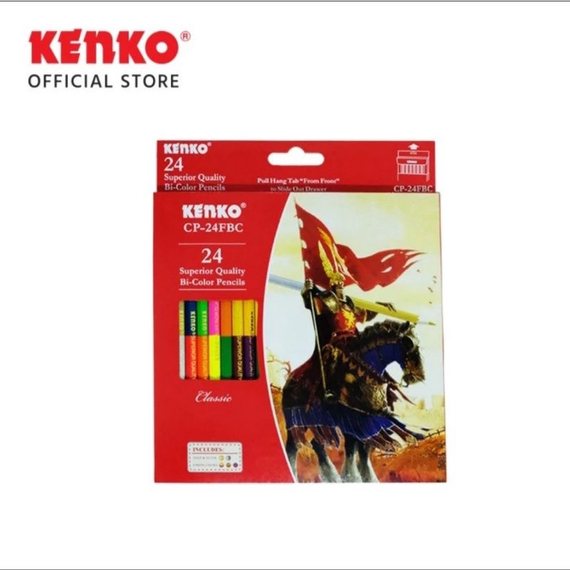 

KENKO 24 BICOLOR PENCIL / PENSIL WARNA 2 WARNA / PENSIL WARNA 2 SISI CP- 24 FBC