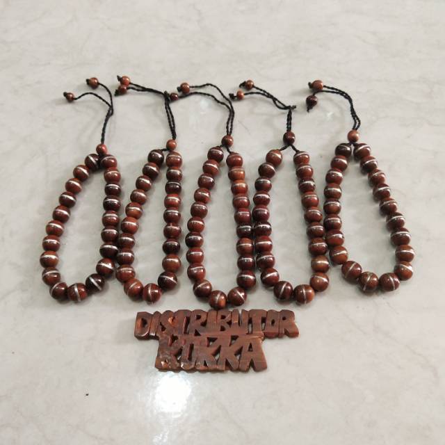 ( SUPER MURAH ) Grosir 5 pcs gelang kokka kaukah kaokah fukakah koka bulat lilit timah coklat