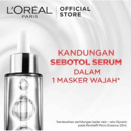 Loreal Revitalift Pro-Youth Face Mask Masker Wajah Loreal Radiance + Anti Aging Brightening Essence