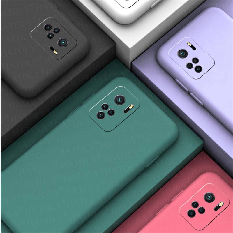 Soft Case Bumper Belakang Bahan Silikon Cair Tahan Benturan Untuk XiaoMi 8T 10T 11T 11 Pro Lite Max2 Poco X3 F3 F1 M3 Pro