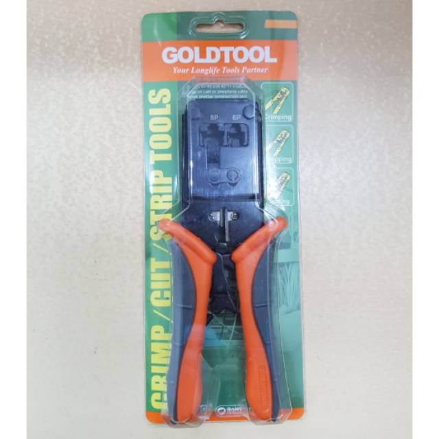 CRIMPING TOOL DOUBLE RJ45 RJ11 GOLDTOOL TTK-508