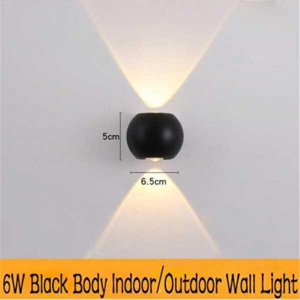 Lampu LED Dekorasi Rumah Outdoor Waterproof Warm White 6W - WD080 - Black