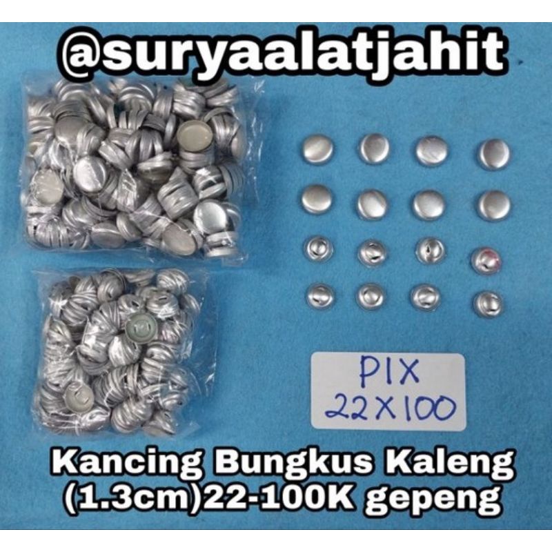 Kancing Kaleng 22x100B/1.3cm Gepeng =rp.18.000/1bks