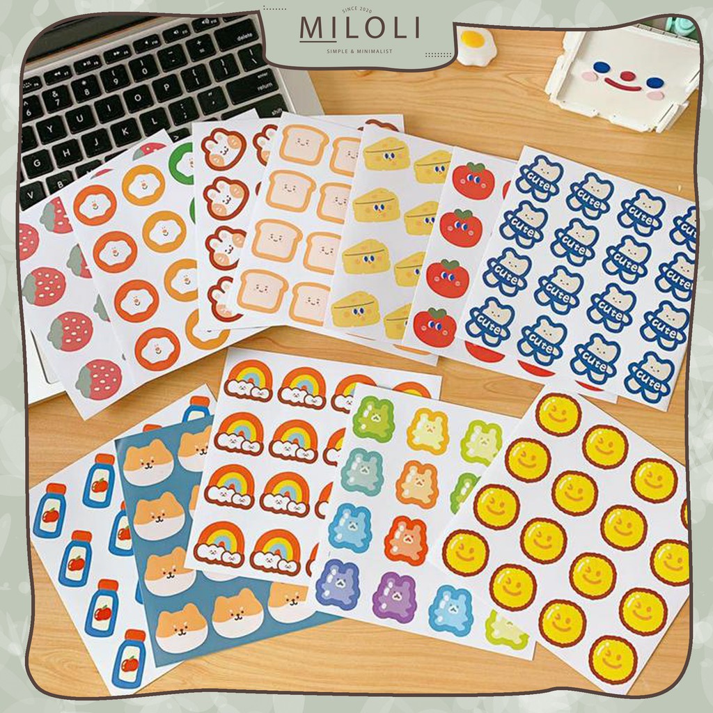 

[MILOLI] 2Pcs Sticker CUTE MULTI SERIES Stiker DIY Journal Scrapbook Sticker Hias - B0237