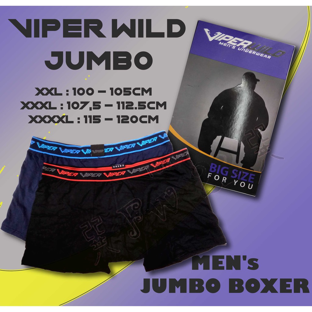 Celana Dalam Pria Boxer Viper VPBX-02 Berbahan Rayon Spandex Alami dengan ukuran sampai 5L