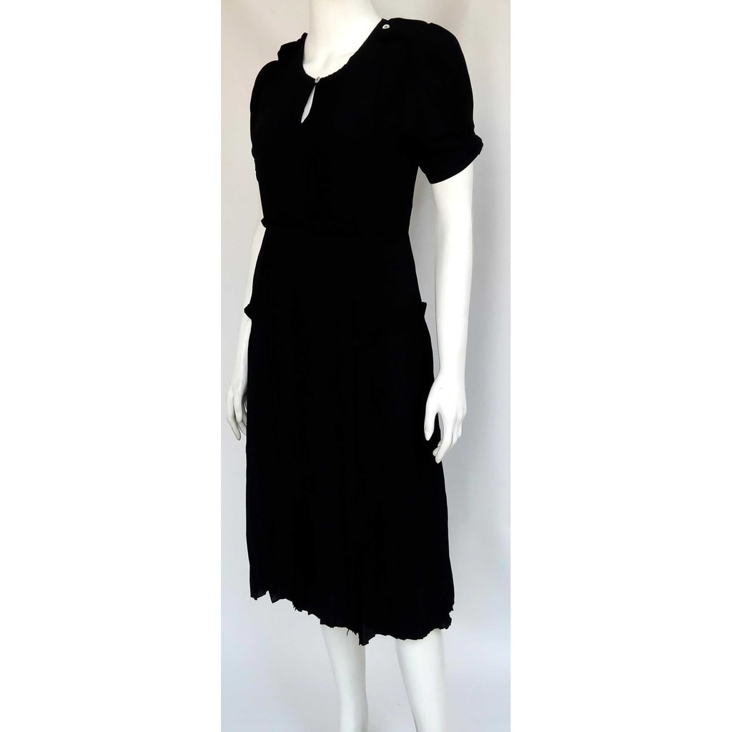 Murah long dress pakaian wanita gaun pesta hitam burberry