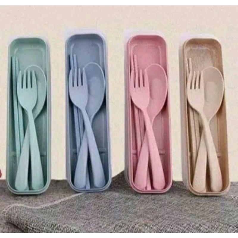 souvenir sendok set garpu sumpit box pencil  custom sablon nama+box 100 pcs