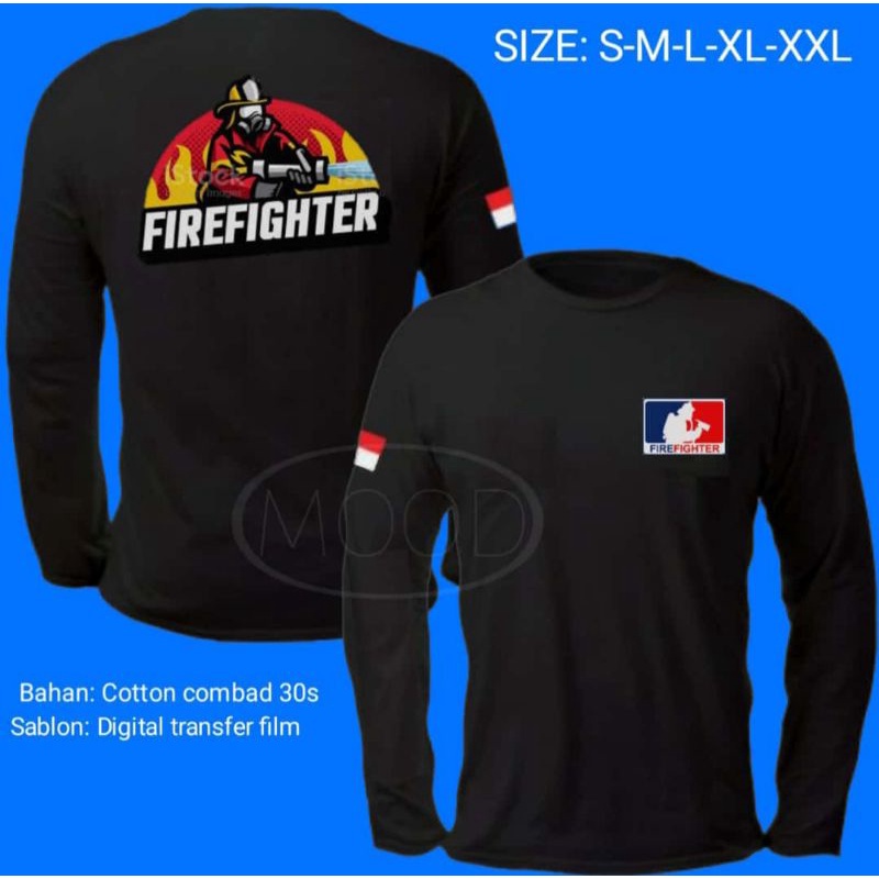 kaos lengan panjang/KAOS FIREFIGHTERS/DAMKAR