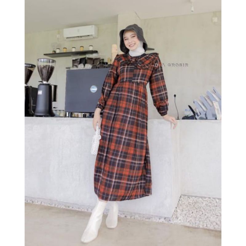 Midi Dress Rayon Viscose Premium / Midi Dress Kora Viral / Midi Dress Premium