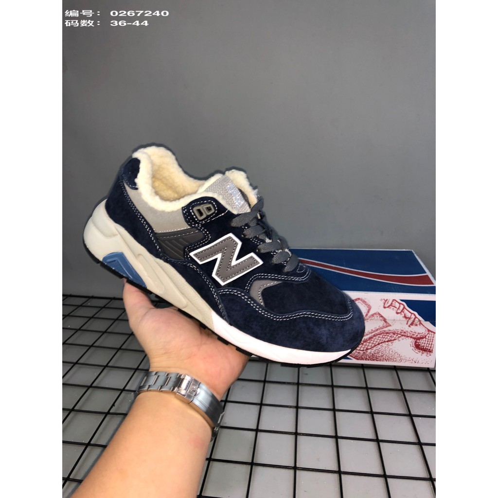 New Balance 580 Women Men 19 New Autumn Winter Dark Blue Gray Running Shoes Shopee Indonesia