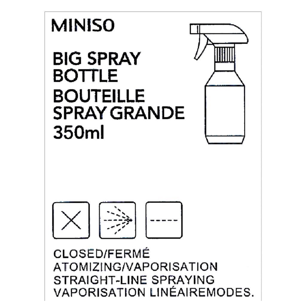 MINISO SPRAY BOTTLE GUNJET 350ML LARGE BOTOL SPRAY MINISO ORIGINAL