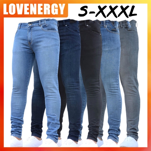  Celana  Panjang Jeans  Casual Ukuran  S XXXL Shopee Indonesia