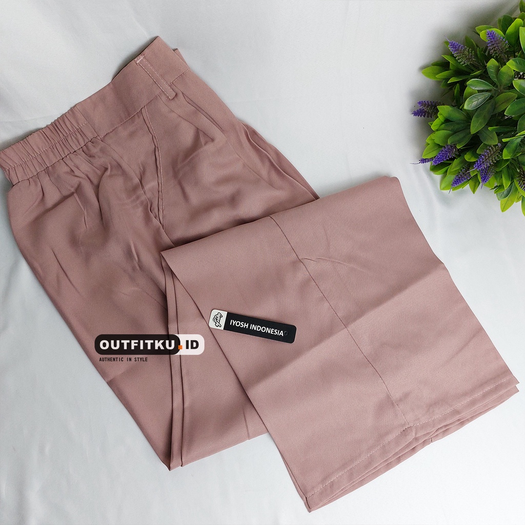 Jennie Pants - Loose Pants Trousers Wanita Celana Anti Kusut - Celana Kulot Wanita - Celana Kantor Formal / Casual