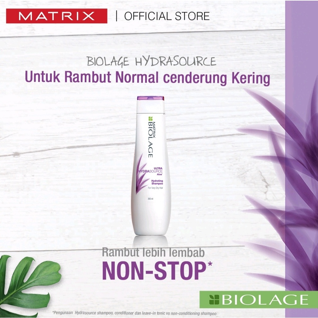 MATRIX Biolage Ultra Hydrasource Shampoo - Shampo Pelembab Perawatan Penghalus Rambut Kering 200 ml