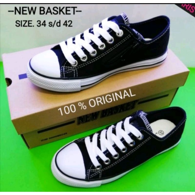 SEPATU NEW BASKET LC 388 HITAM PUTIH