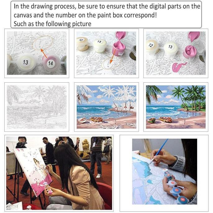 

Diy Painting Paint By Numbers Canvas Lukis Set Frame 40*50Cm Part 3