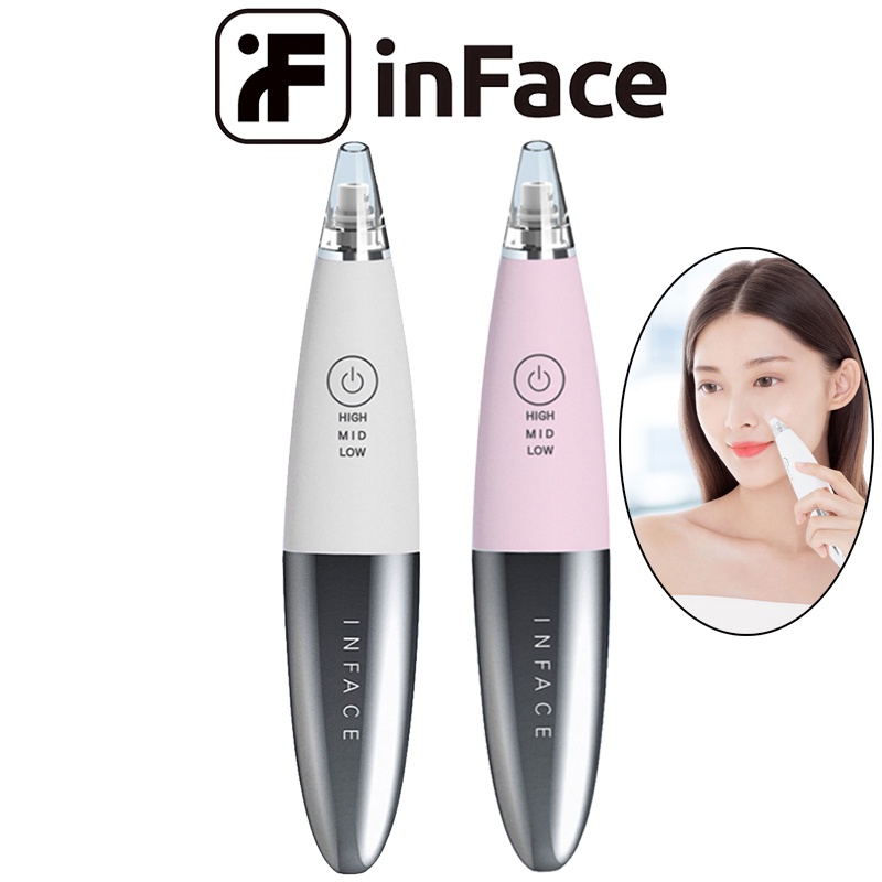 INFACE MS7000 Alat Penyedot Komedo dan Jerawat Elektrik Blackhead Remover 4 Nozel Mesin Penghilang Penyedot Komedo Wajah