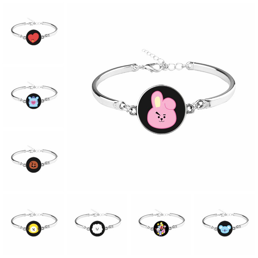 [Bayar Di Tempat]Gelang Bangle Bangle Kpop BTS Bangle Boys Warna Silver